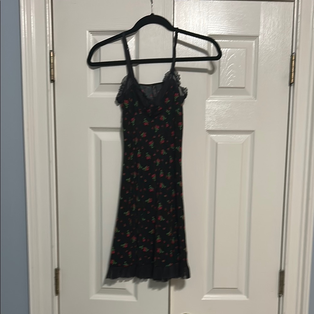 Victoria's Secret Black Floral Chemise